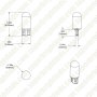 194 LED Bulb - COB LED - T3.25 Miniature Wedge Base - 135 Lumens