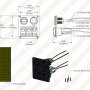 LED Rocker Switch Panel with Voltmeter and Dual USB Port - 3 Position Waterproof DC Distribution Panel - 12 VDC - 20 Amps