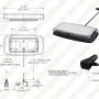 Mini Emergency LED Light Bar - Magnetic Surface Mount - 360° Safety Strobe Light - 12V Plug