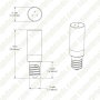 T4 LED Bulb - 30 Watt Equivalent - 120V AC - E12 Base - 320 Lumens - 6000K/4000K/2700K