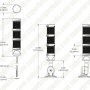 LED Stack Light - Warning Signal Light Tower - Adjustable Mount with 50mm Pole
