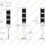LED Stack Light - Warning Signal Light Tower - Fixed Mount with 165mm Pole