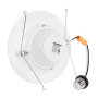 LED Recessed Lighting Kit for 5&amp;quot; to 6&amp;quot; Cans - Retrofit LED Downlight w/ Baffle Trim - 60 Watt Equivalent - Dimmable - 800 Lumens: Back View
