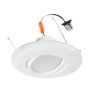 LED Recessed Lighting Kit for 5&amp;quot; to 6&amp;quot; Cans - Retrofit LED Downlight w/ Gimbal Trim - 75 Watt Equivalent - Dimmable - 1000 Lumens