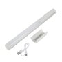 Included mounting clip has adhesive backing to attach to flat surfaces, and internal magnet to hold light bar in place.
