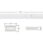 Motion Sensor LED Cabinet Light - Handheld Detachable Linear Light - Rechargeable - 200 Lumens - 3000K/4000K