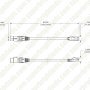 DMX5F-RJ45M-1M Dimensional Drawing