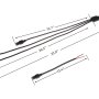 1 output cable measures 18.7&amp;quot; (50cm) and 2 output cables measure 26.5&amp;quot; (70cm) 