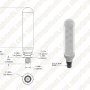 LED Exit Sign Bulb - T6.5 Bulb w/ 20 LEDs and Candelabra Base - 1W