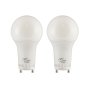 Euri Lighting A19 LED Bulb - 8W - GU24 Base - Dimmable - 60W Incandescent Equivalent - 2-Pack - 2700K / 3000K / 4000K / 5000K