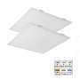 Euri Lighting 2x2 LED Flat Light Panel 2-Pack - Selectable Wattage and CCT - Dimmable - Up To 5,200 Lumens - 20W / 30W / 40W - 3000K / 4000K / 5000K