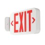 Side-mounted Red MaxLite Exit Light with emergency battery backup