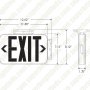 Dimensional drawing of the Red MaxLite Exit Light