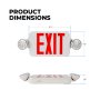 Dimensions of the MaxLite Combination Emergency Exit Light with Emergency Battery Backup