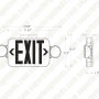 Dimensional drawing of the MaxLite Combination Emergency Exit Light 
