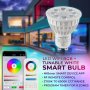 Use an optional RF remote or smart device app and Wi-Fi hub to control your GU10 MiLight RGB+tunable white smart LED bulbs