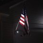 G-LUX series 6 Watt LED Spot Light - Plug and Play on flag pole