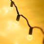 Round LED Christmas String Lights - 25ft - 50 Mini G12 Bulbs - Green Wire