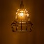 LED Filament Bulb - Gold Tint G16 LED Candelabra Bulb with 4 Watt Filament LED - Dimmable: Installed in Decorative Cage Fixture