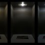 G4 LED Bulb - 10 Watt Equivalent - Bi-Pin LED Bulb: On Showing Beam Pattern In Warm White, Natural White, And Cool White (From Left To Right). 