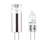 G4 LED Bulb - 10 Watt Equivalent - Bi-Pin LED Bulb - 105 Lumens: Profile View Comparison With Incandescent