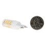 G9 LED Bulb - 60 Watt Equivalent - Bi-Pin LED Bulb - 600 Lumens: Back View With Quarter Comparison