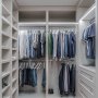 PDS-NK LED aluminum strip channel fixtures installed as interior closet lighting