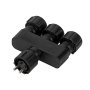 Cable connector splitter hub - three to one