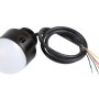 Features a 50mm frosted raised dome lens for a soft illumination yet bright warning light.