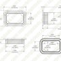 Rectangle 5.3in Mounting Grommet for RT Series Trailer Lights and Truck Lights