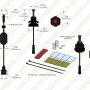 Motorcycle H13 LED Fanless Headlight Conversion Kit with Adjustable Color Temperature and Compact Heat Sink - 2,500 Lumens
