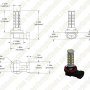 H8 LED Bulb - 28 SMD LED Daytime Running Light - LED Tower