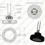 100W UFO LED High Bay Light w/ Reflector - 13,000 Lumens - 250W Metal Halide Equivalent - 5000K