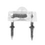 3mm Cool White High Flux LED - 7050K - 70 Degree Viewing Angle: Profile View