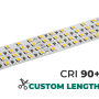 Custom Length White  LED Strip Light - Highlight Series LED Tape Light - High-CRI Quad Row - 24V - IP20 - 1,317 lm/ft