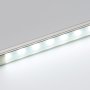 TAMI aluminum channel as a complete fixture with separate LED strip lights and end caps