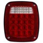 LED Combo Box Light Kit - Multi-Function Truck and Trailer Light with License Plate Light - Universal Mount LED Brake/Turn/Tail Lights - Stud Mount