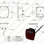 Multi-Function LED Truck and Trailer Lights Combo Box - Universal Mount LED Brake/Turn/Tail Lights - Pigtail Connector - Stud Mount