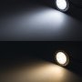 LED AR111 Spot Lamp - 9x1W LEDs: On Showing Beam Pattern In Warm White (Top) And Cool White (Bottom).