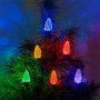 C9 LED Bulbs - Diamond Faceted Replacement Christmas Light Bulbs: Installed on Light String on Tree
