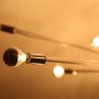 LED Filament Bulb - Silver Tipped G14 Candelabra LED Bulb w/ Filament LED - Dimmable: Detail Of Bulb Installed In Ceiling Fixture. 