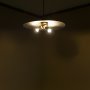 LED Filament Bulb - Silver Tipped G14 Candelabra LED Bulb w/ Filament LED - Dimmable: Shown Installed In Ceiling Hanging Fixture In Warm White. 