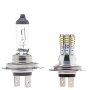 H7 LED Bulb - 36 High Power LED Daytime Running Light with Incandescent Bulb for comparison