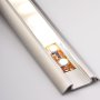 STOS-ALU LED strip channel - aluminum surface mount profile shown with separate LED strip and optional frosted lens
