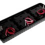 LED Rear Combination Lamps - Truck Stop/Turn/Tail/Reverse Lights w/ Removable Light Heads - Pigtail Connector: Back View 