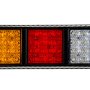 LED Rear Combination Lamps - Truck Stop/Turn/Tail/Reverse Lights w/ Removable Light Heads - Pigtail Connector: Front View