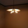 LED Vintage Light Bulb - Radio Style T10 LED Bulb w/ Filament LED - Dimmable: Shown In Ceiling Hanging Fixture In Ultra Warm White. 