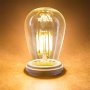 Vintage LED Light Bulb - S14 LED Sign Bulb with Filament LED - Dimmable: Turned On