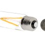 LED Vintage Light Bulb - Radio Style T10 LED Bulb w/ Filament LED - Dimmable: Back View