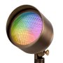 Solid Brass LED-Ready Landscape Flood Light with Adjustable Glare Guard - Optional RGB PAR36 Bulb and IR Remote